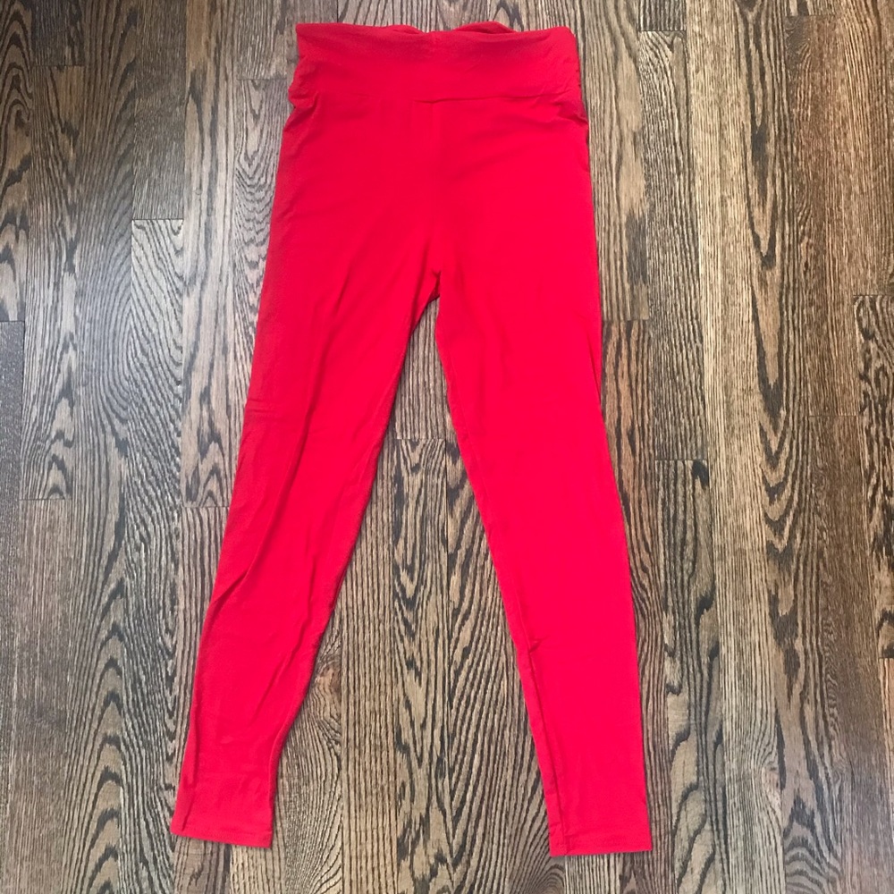 Ladies S/M Red Leggings
